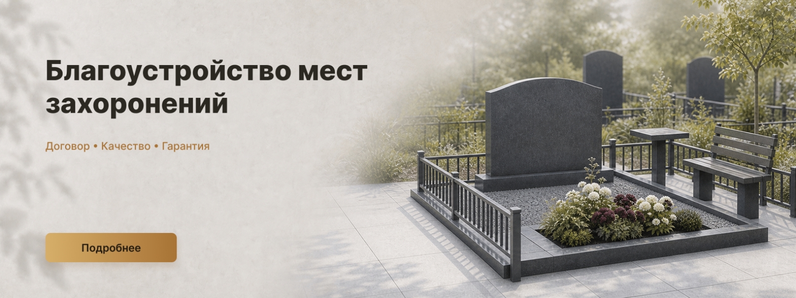 Благоустройство мест захоронений