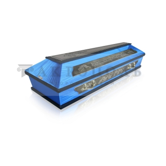 Гроб Атлас декор (голубой)