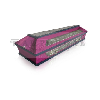 Гроб Атлас декор (бордовый)